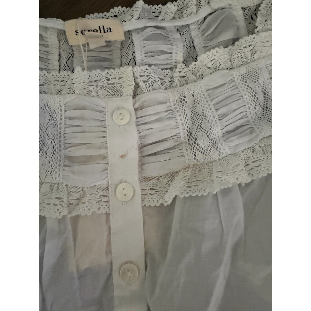 sorella Etienne Cotton Top white size 2 $172 - Picture 5 of 6